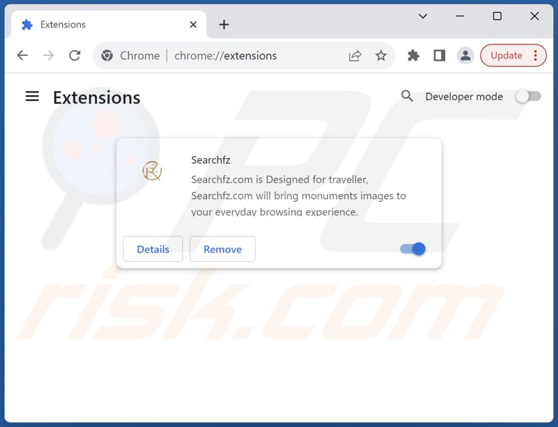 Cómo eliminar las extensiones de Google Chrome relacionadas con searchfz.com