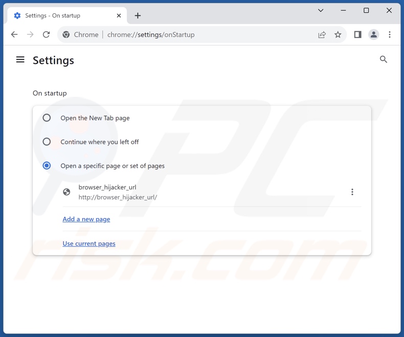 Cambiar la página de inicio de Google Chrome