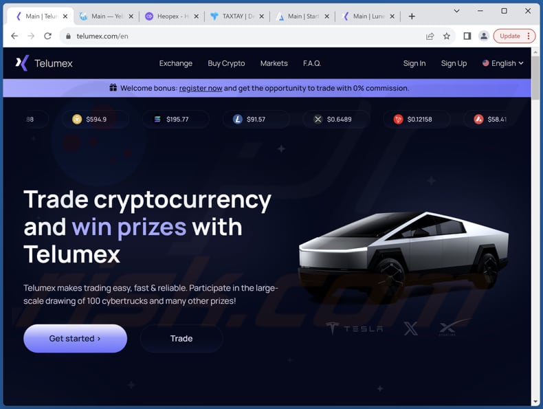 Estafa Fake Crypto Exchange Platform