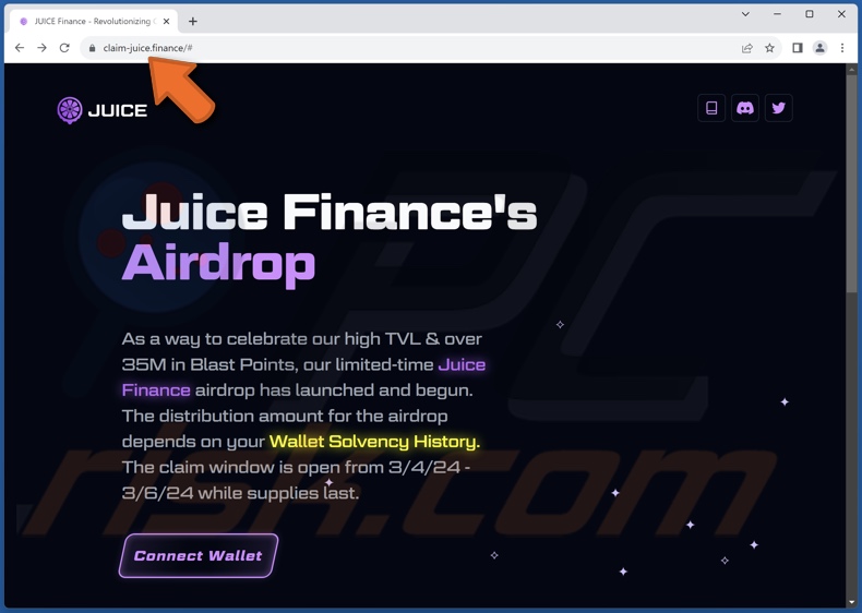 La estafa Juice Finance's Airdrop