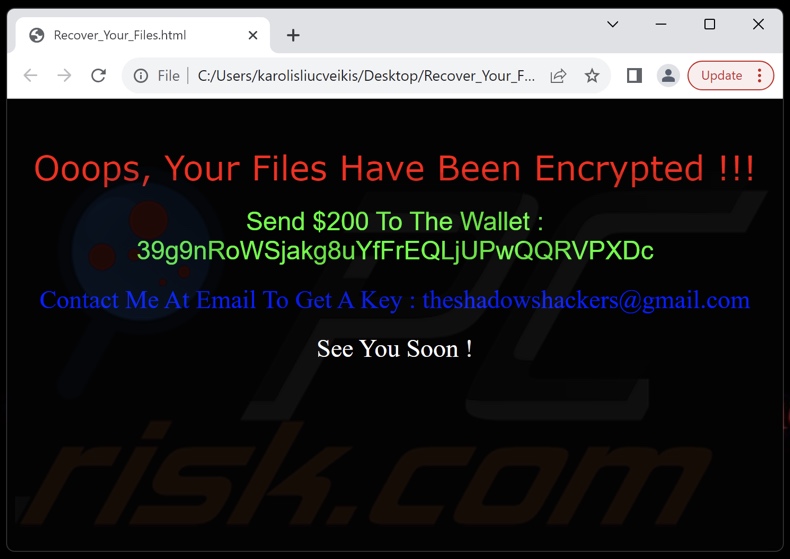 BlackSkull ransomware archivo de texto (Recover_Your_Files.html)