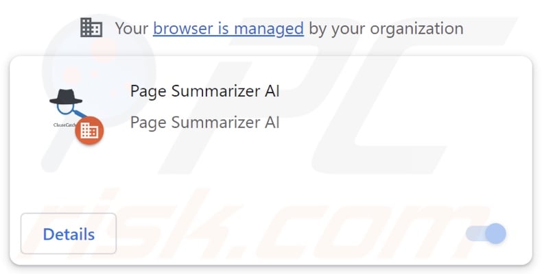 Page Summarizer AI extensión de navegador