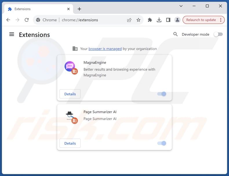 Eliminación de las extensiones de Google Chrome relacionadas con robustsearch.io