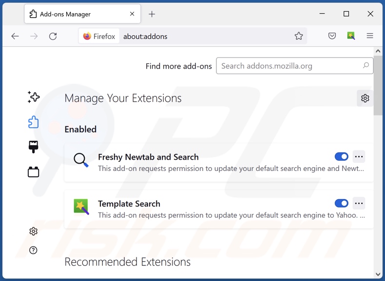 Eliminar extensiones de Mozilla Firefox relacionadas con brandnewsearch.com