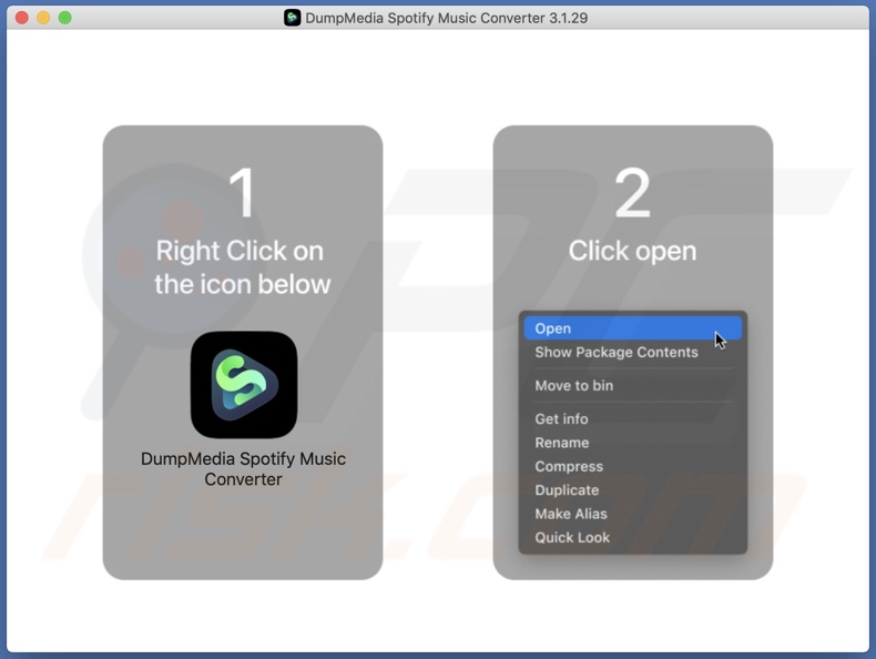 Instalación portadora del malware Cuckoo