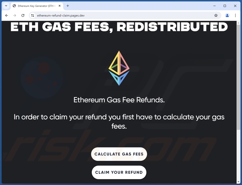 Ethereum Gas Fee Refunds estafa