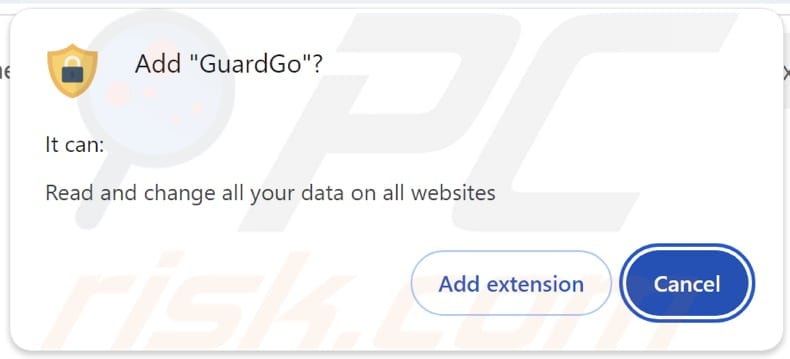 Permisos del secuestrador del navegador GuardGo