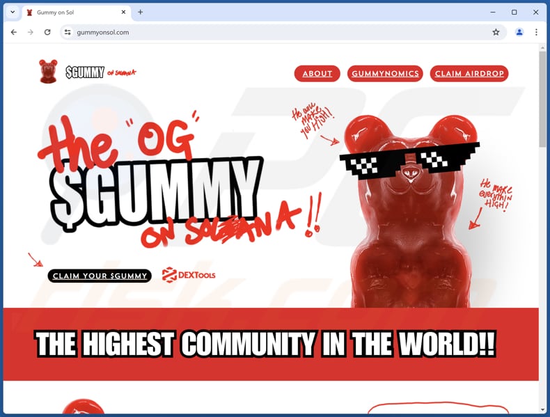 GUMMY airdrop estafa sitio web real (gummyonsol.com)