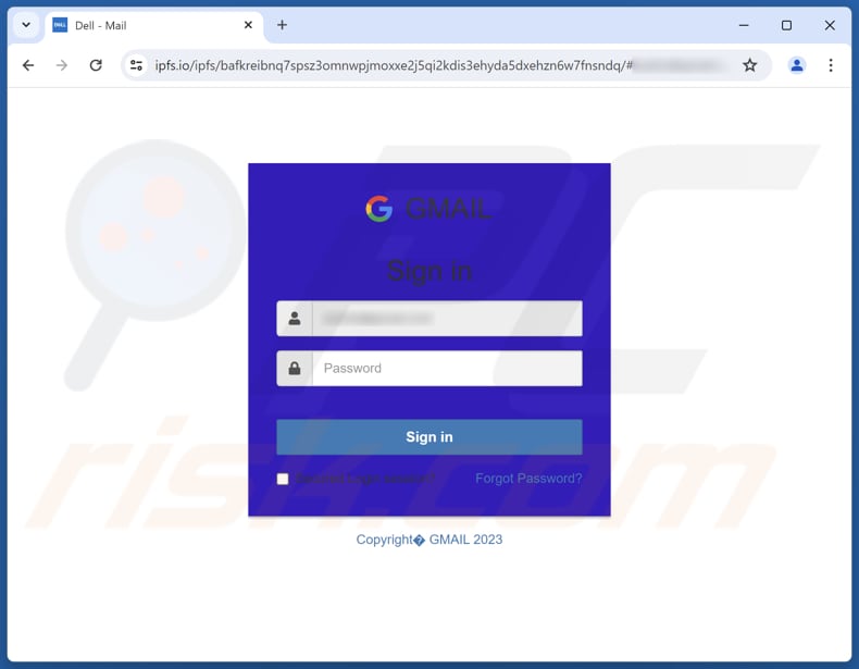 Last Day To Update Your Password Página de phishing