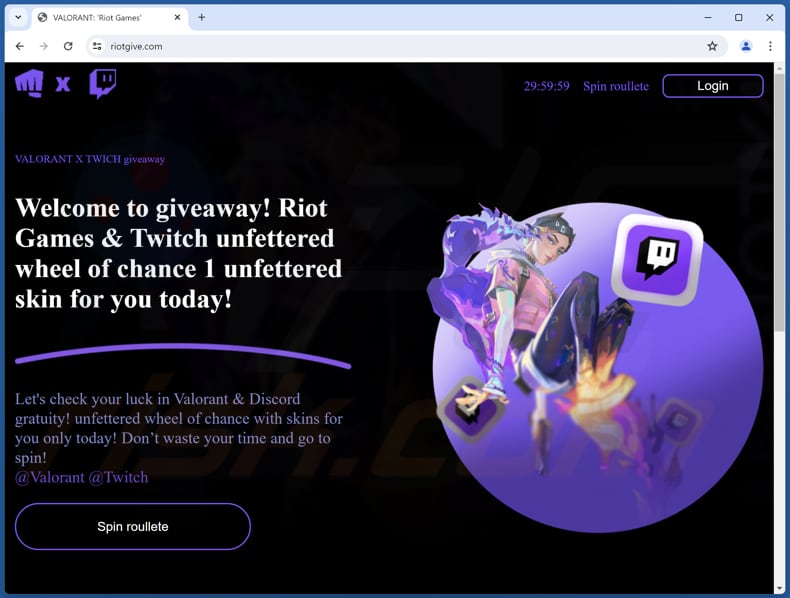 Riot Games & Twitch Giveaway estafa