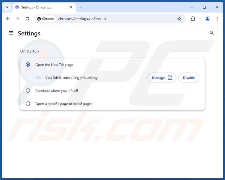 Eliminación de search.media-tab.com de la página principal de Google Chrome