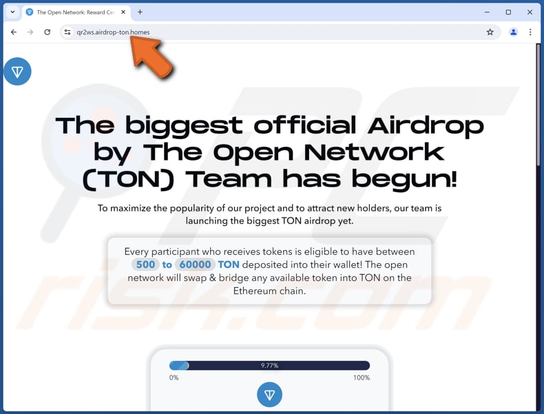 Toncoin (TON) Airdrop estafa