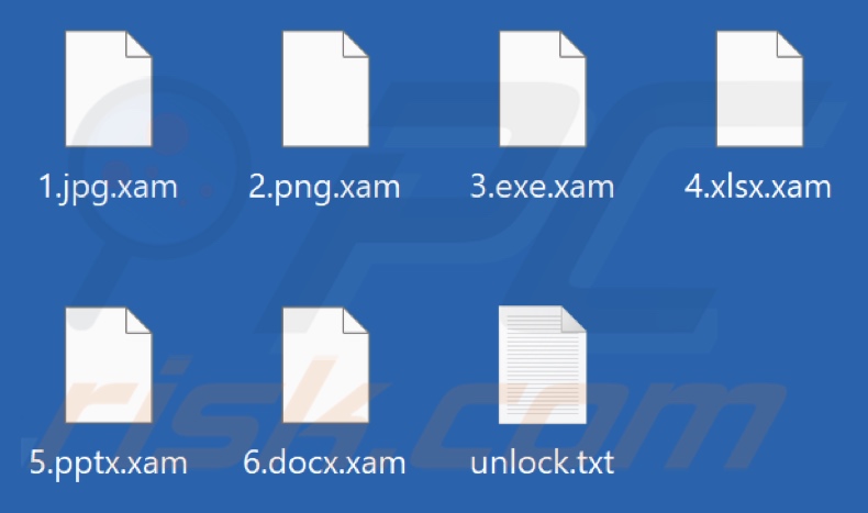 Archivos cifrados por el ransomware Xam (extensión .xam)