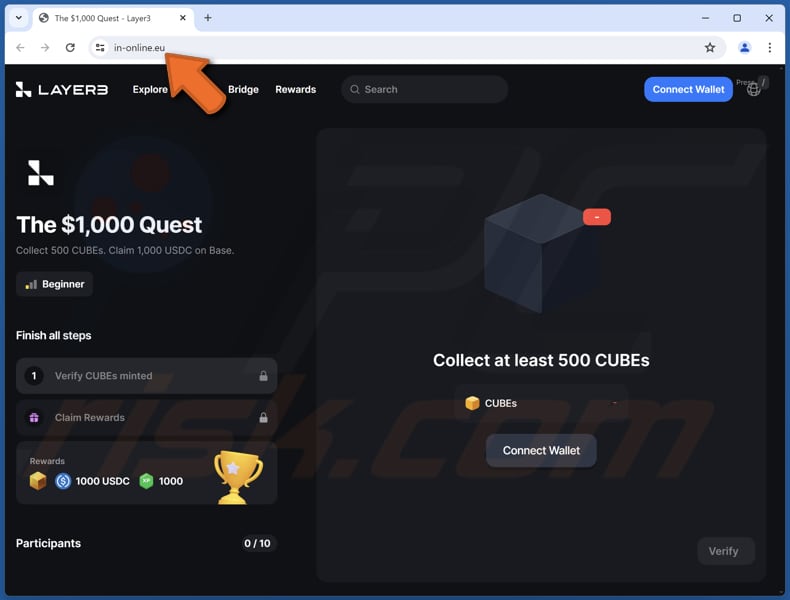 Collect 500 CUBEs estafa