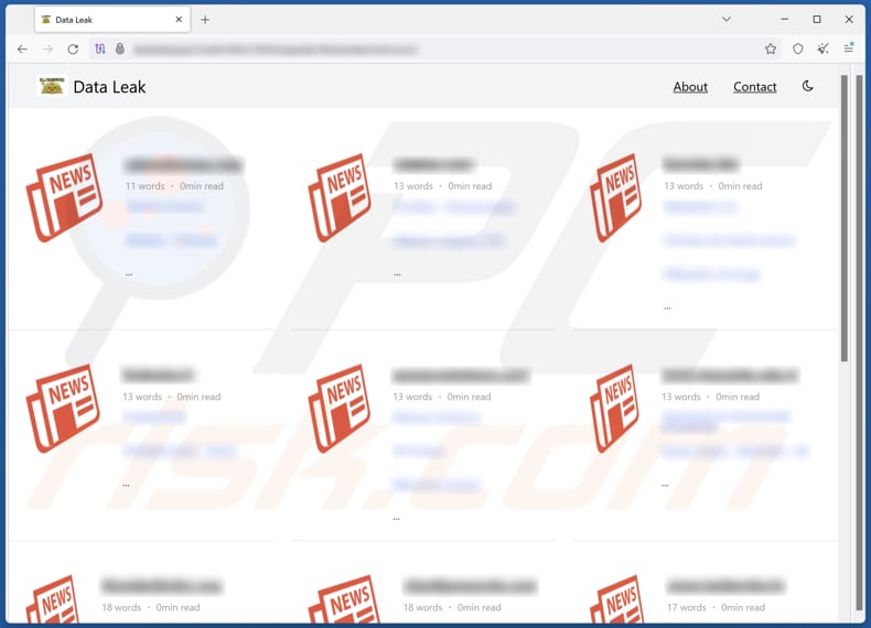 El Dorado ransomware sitio de filtración de datos
