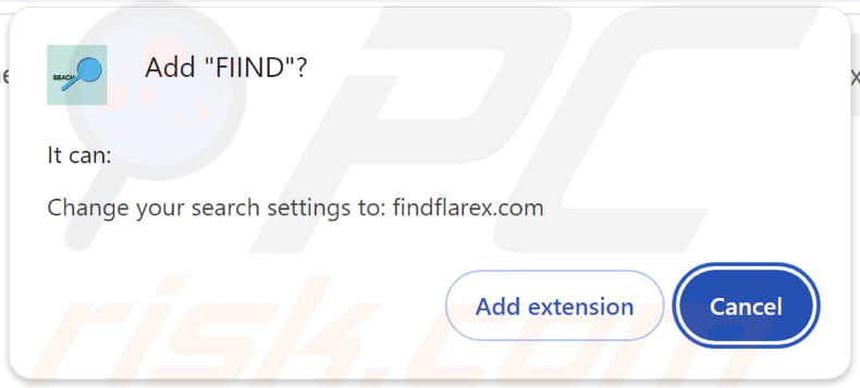 El secuestrador del navegador FIIND pide permisos
