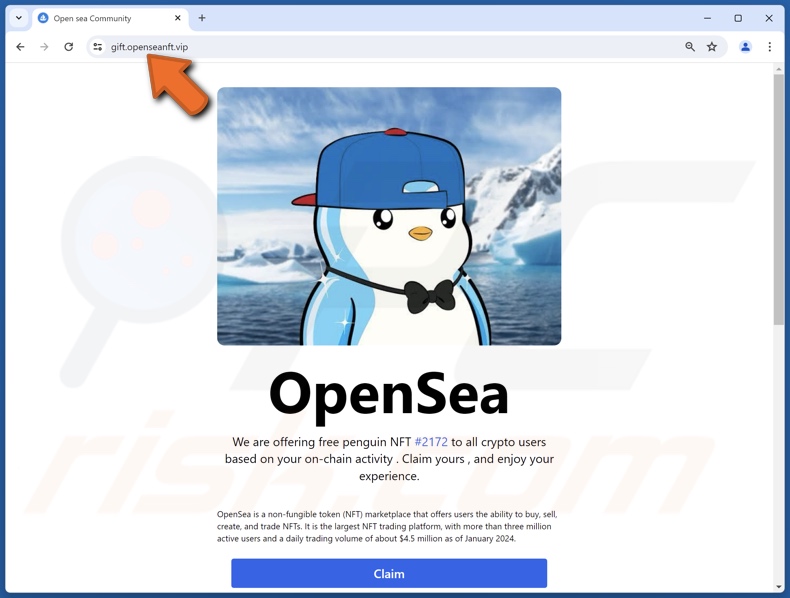 Free Penguin NFT estafa