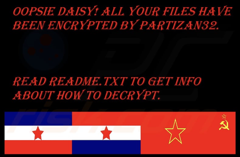 PartiZAN32 ransomware papel pintado