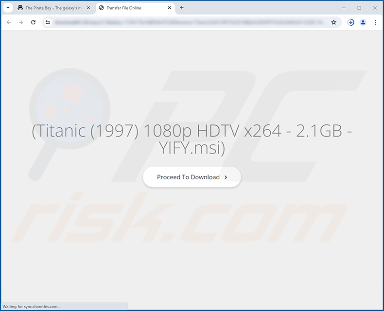 Sitio web que difunde el secuestrador de navegadores SeekFast
