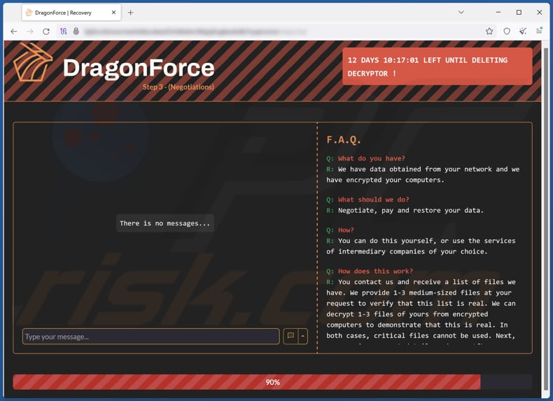DragonForce ransomware Contacto