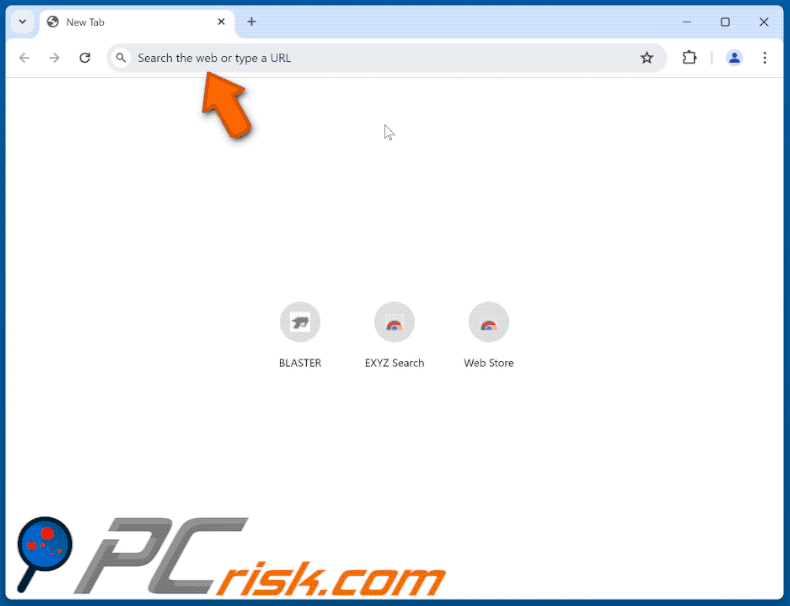 El secuestrador del navegador EXYZ Search redirige a exyzsearch.com, kosearch.com y aterriza en Yahoo (GIF)