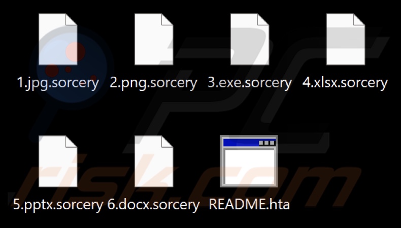 Archivos cifrados por el ransomware Sorcery (extensión .sorcery)