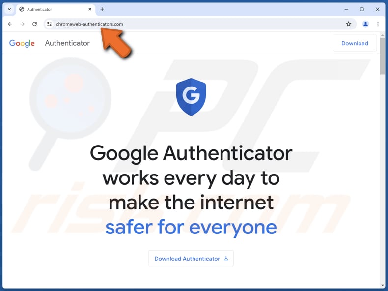 Página de distribución del malware DeerStealer