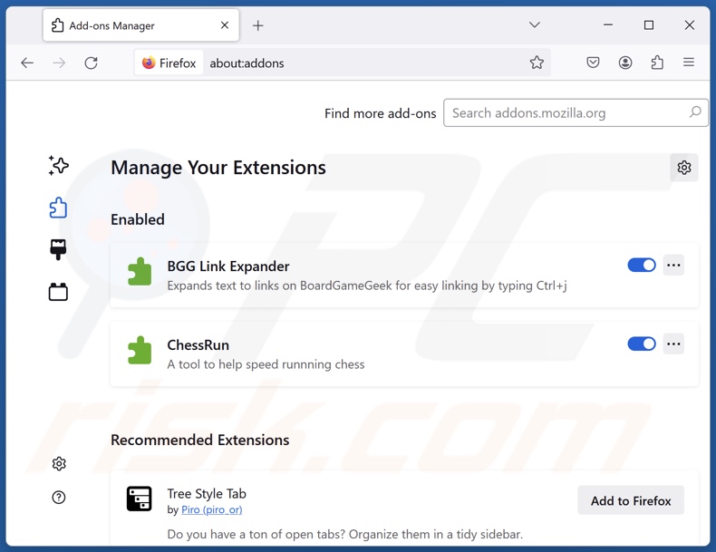 Eliminar las extensiones de Mozilla Firefox relacionadas con doktox.com