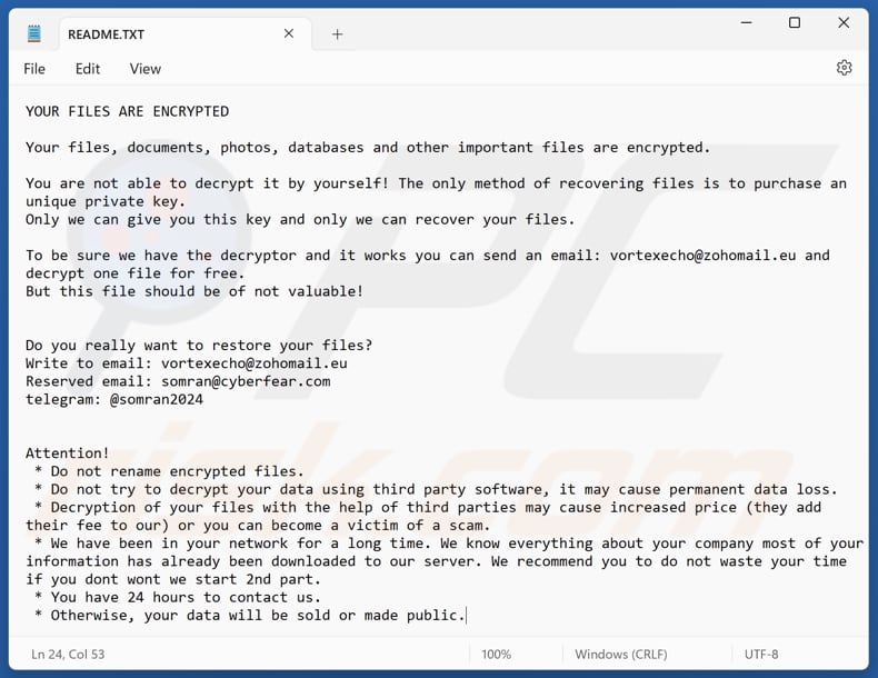Moon ransomware archivo de texto (README.txt)