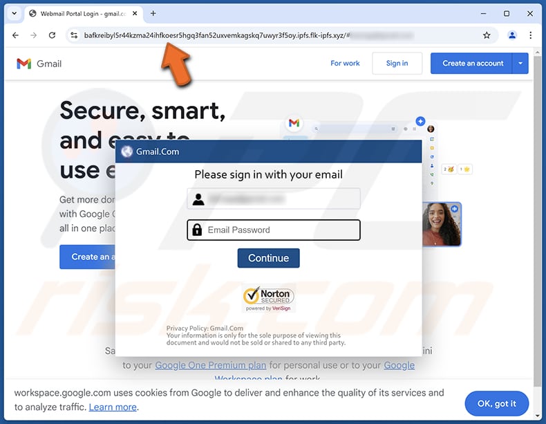 New Salary Changes estafa por correo electrónico página de phishing