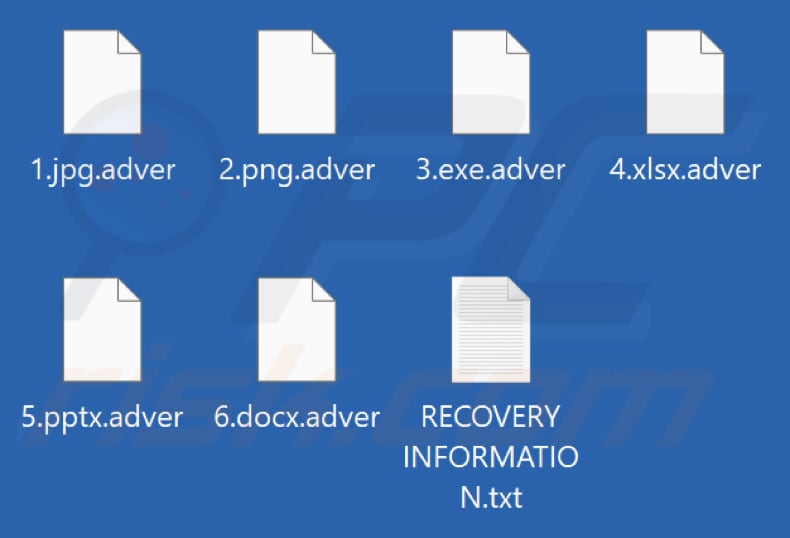 Archivos cifrados por el ransomware Adver (extensión .adver)