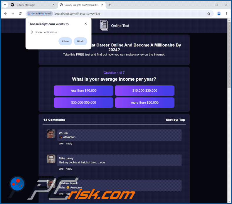 boasaikaipt[.]com website aparición (GIF)