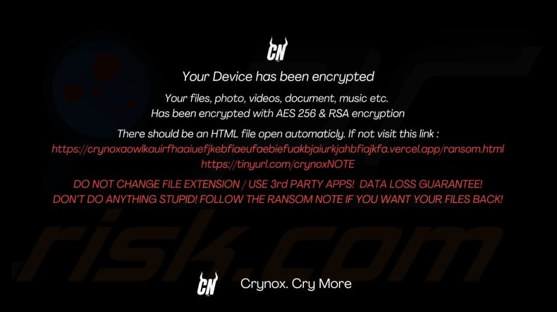Crynox ransomware papel pintado