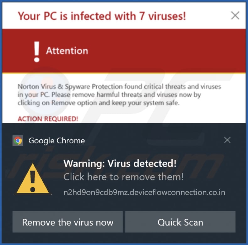 deviceflowconnection.co[.]in notificación