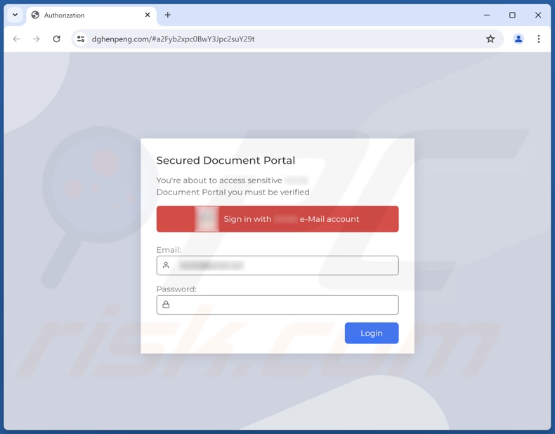 Pay Advice correo electrónico fraudulento promovido sitio de phishing