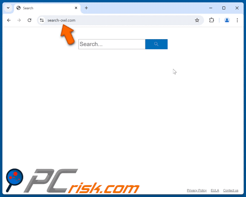 search-owl.com redirigiendo a través de search-2go.com antes de llegar a Yahoo (GIF)