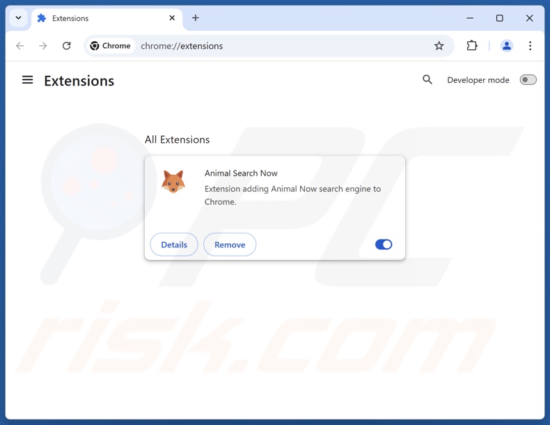 Eliminación de las extensiones de Google Chrome relacionadas con animaltabnow.com