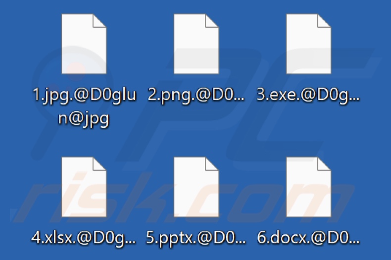 Archivos cifrados por el ransomware D0glun (extensión .@D0glun@[original_extension])