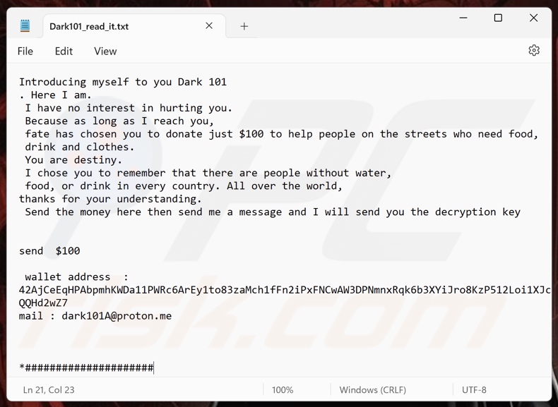 Dark 101 ransomware nota de rescate (Dark101_read_it.txt)