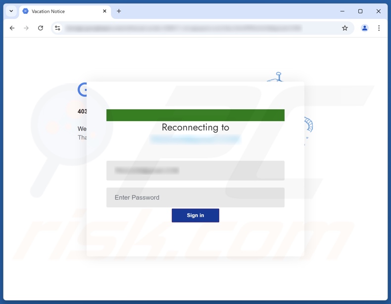 Salary Review correo electrónico fraudulento promovido sitio de phishing