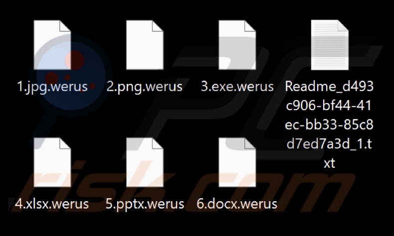 Archivos cifrados por el ransomware WeRus (extensión .werus)