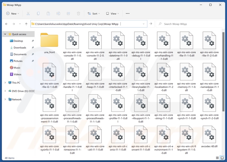 Woiap WApp carpeta de instalación de aplicaciones no deseadas