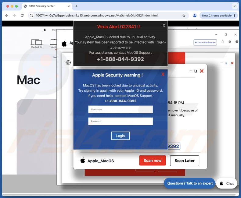 Virus Alert 027341 estafa