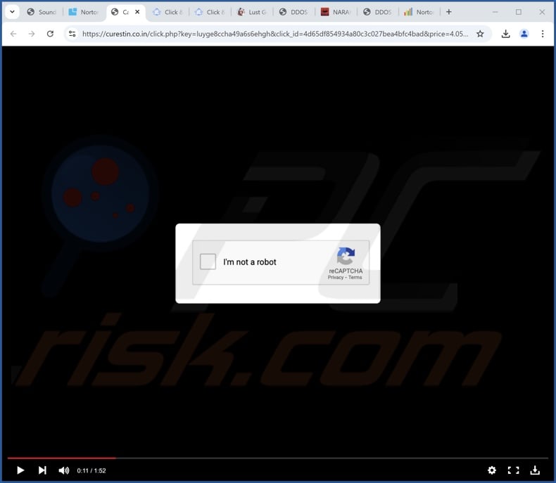 curestin.co[.]in pop-up redirige