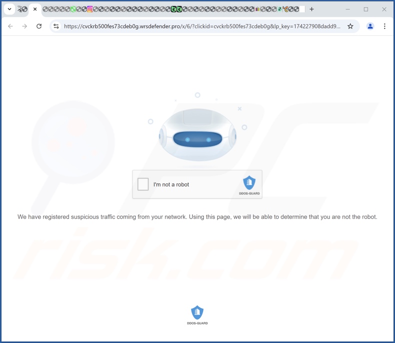 Página web de la familia Defender (wrsdefender[.]pro)