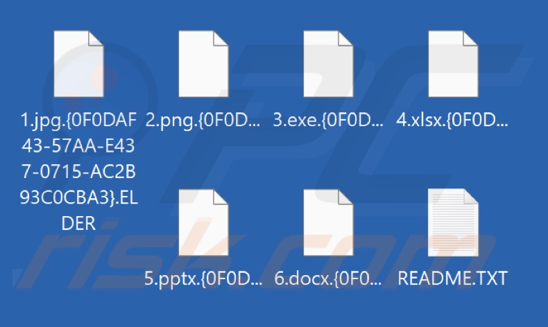 Archivos cifrados por el ransomware ELDER (Beast) (extensión .{random_string}.ELDER)