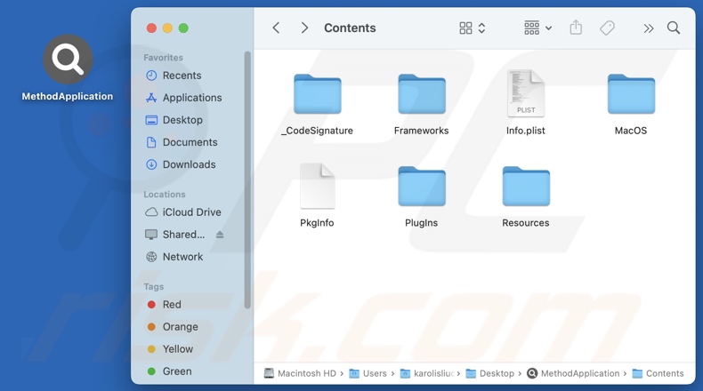MethodApplication adware carpeta de instalación