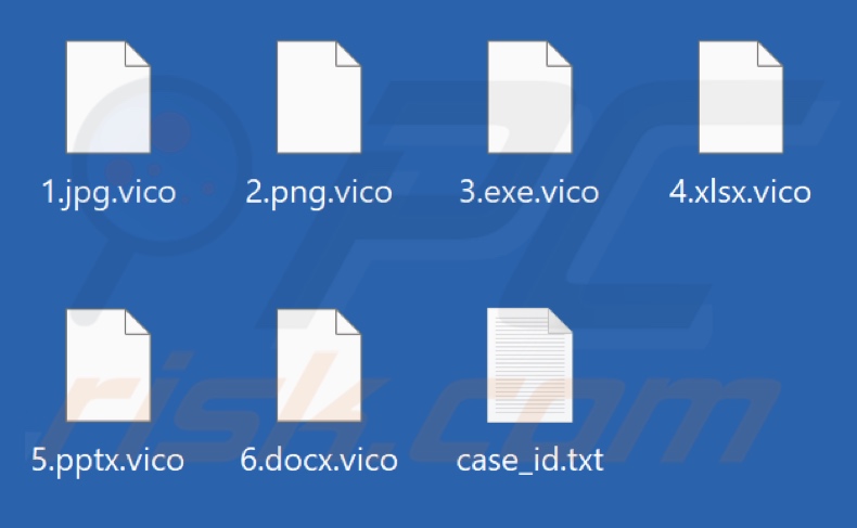 Archivos cifrados por el ransomware Moroccan Dragon (extensión .vico)