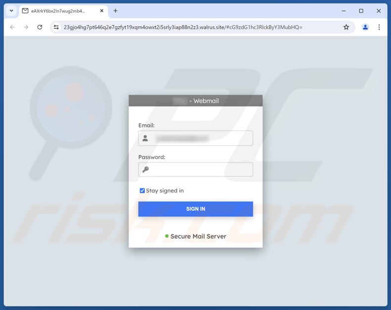 New Webmail 2.0 Email Página de phishing