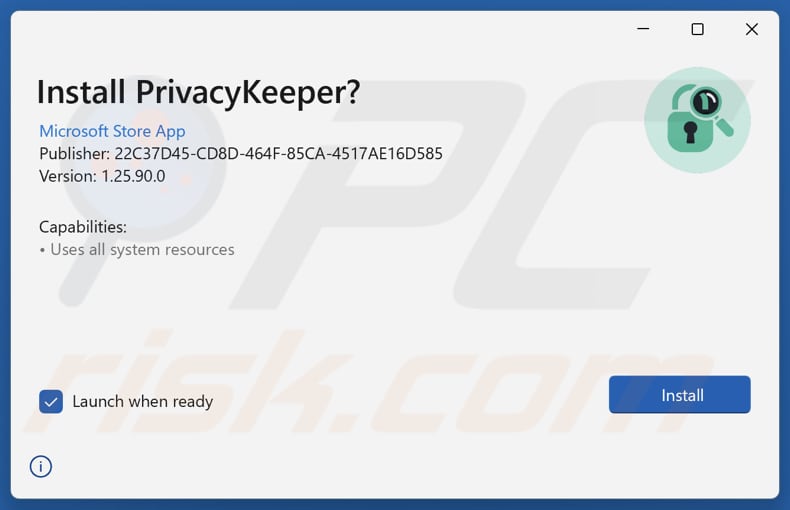 PrivacyKeeper configuración de instalación de aplicaciones potencialmente no deseadas